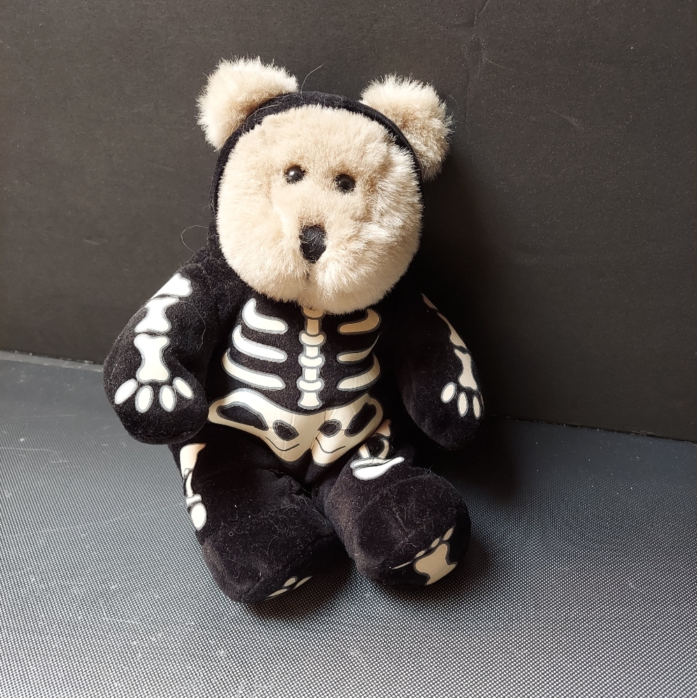 Starbucks halloween skeleton 2004 bear plush